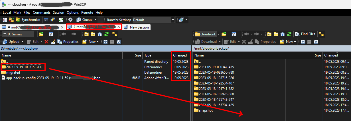 Migrate Cloudron Apps to a new server